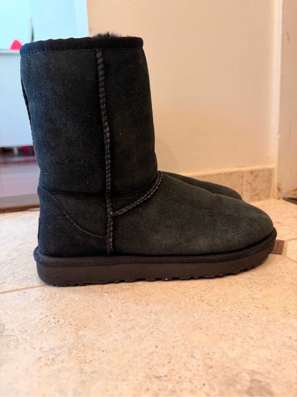 UGG Classic Short Boot in Dark Green Suede